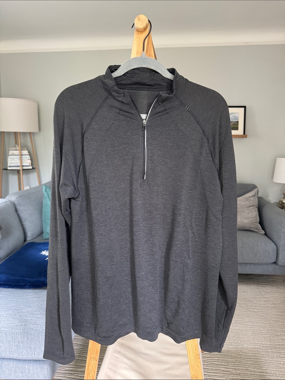 lululemon athletica Men's Quarter-Zip Pullover - Charcoal Gray